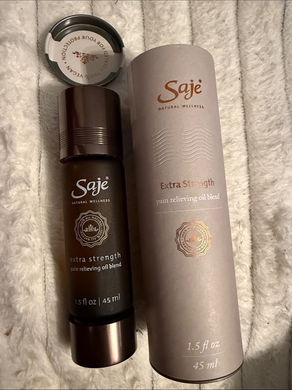 Saje Extra Strength Pain Relieving Oil Blend — Brown, Rose Gold